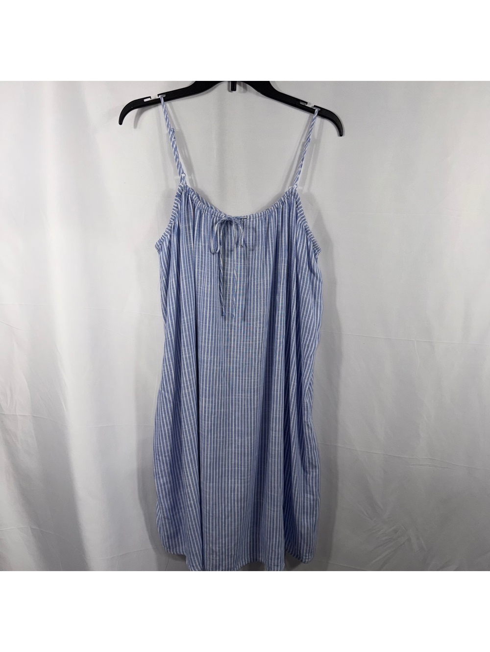 H&M Blue White Striped Cami Midi Dress Size Small NWT